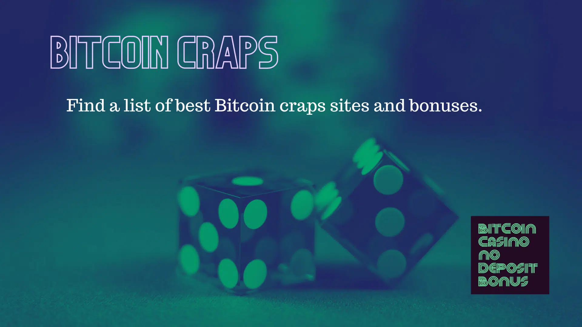 You are currently viewing Bitcoin Craps – Free Bonus BTC