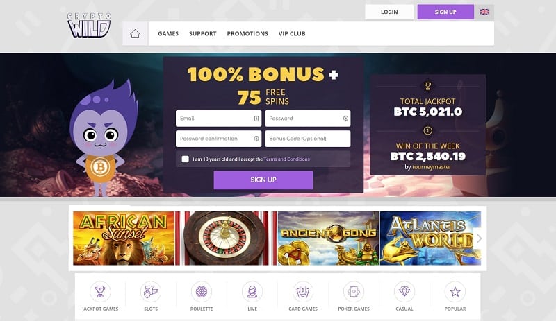 CryptoWild Casino Bonus Code 2019 - Exclusive No Deposit ...