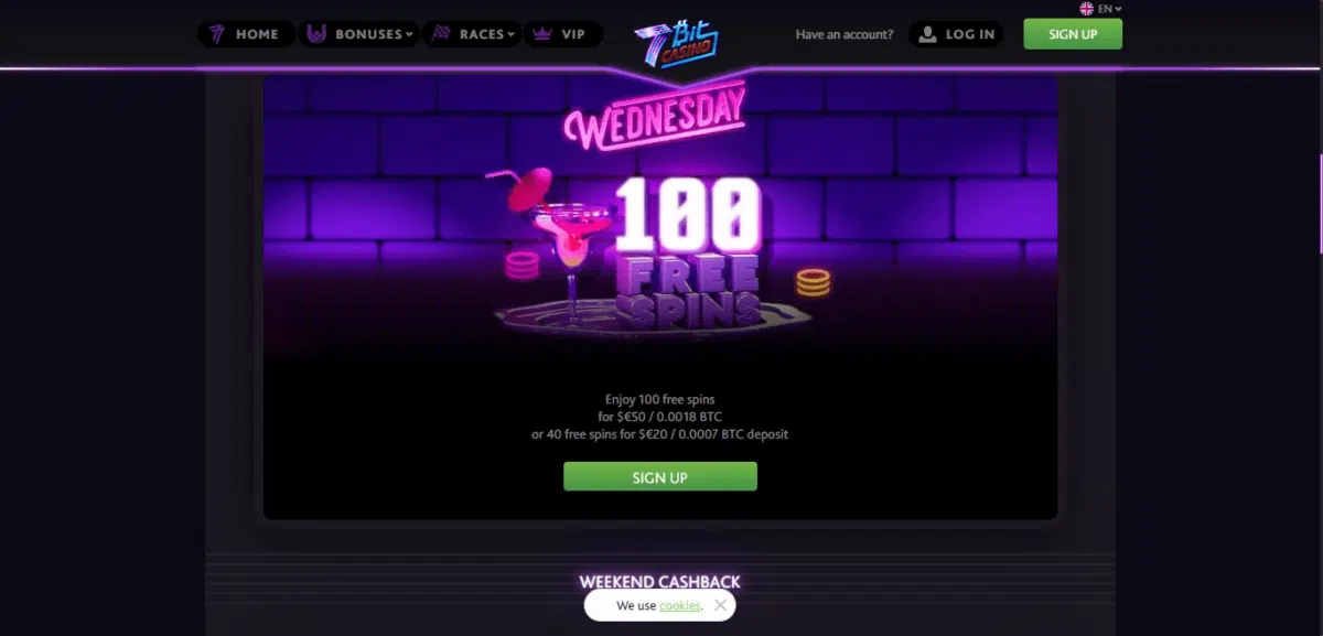 7Bit Casino Free Spins Bonus