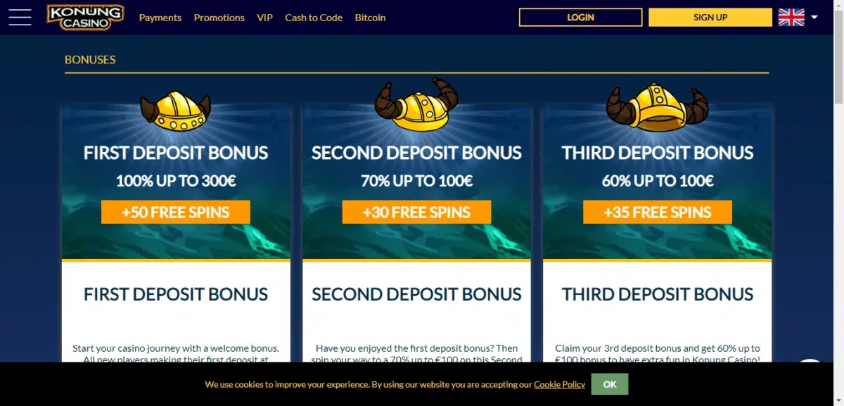 Konung Casino Free Bonus