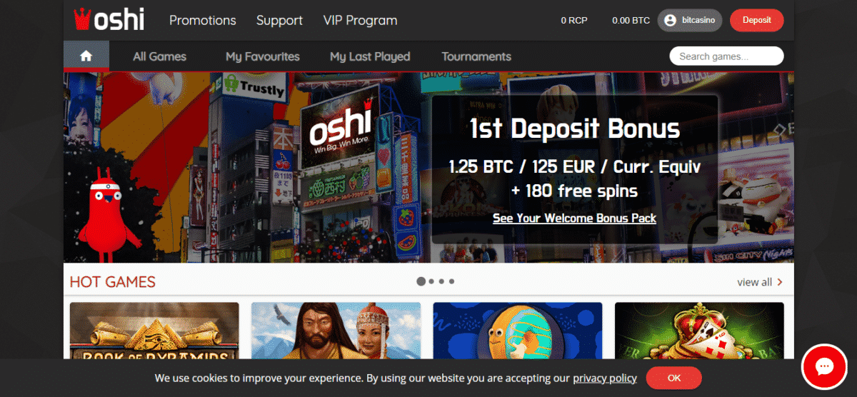You are currently viewing Oshi Casino Bonus Codes May 2022 – Promo Code For Oshi.io