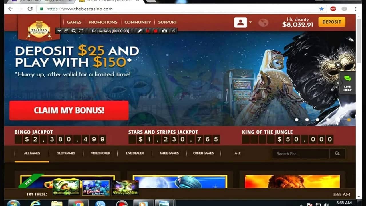 Thebes Casino No Deposit Bonus Code