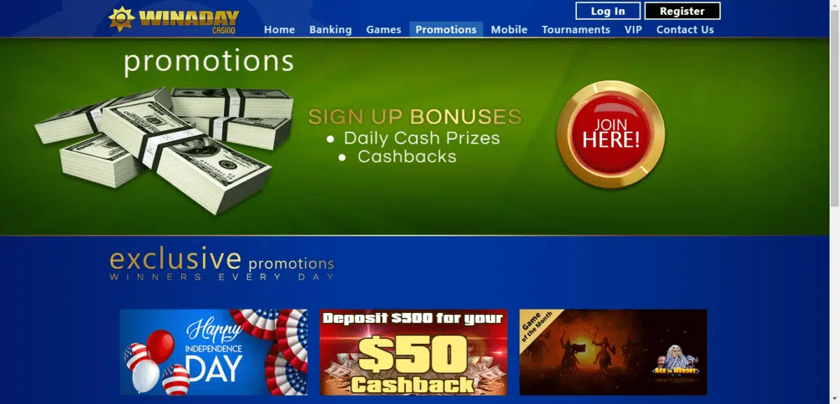 Winaday No Deposit Bonus