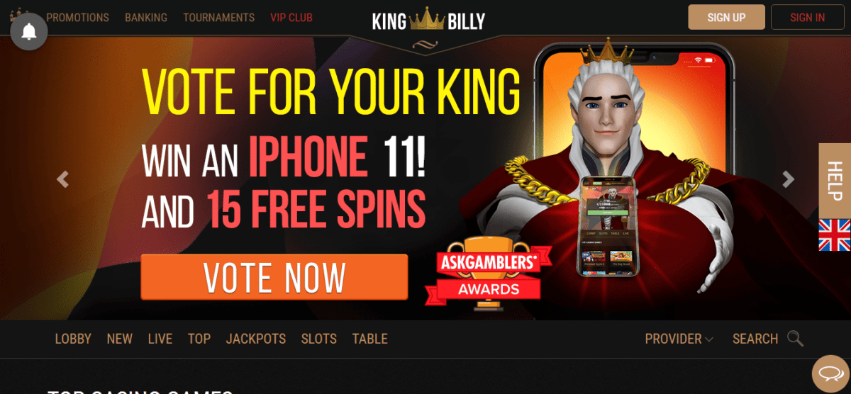 King Billy Casino Promo