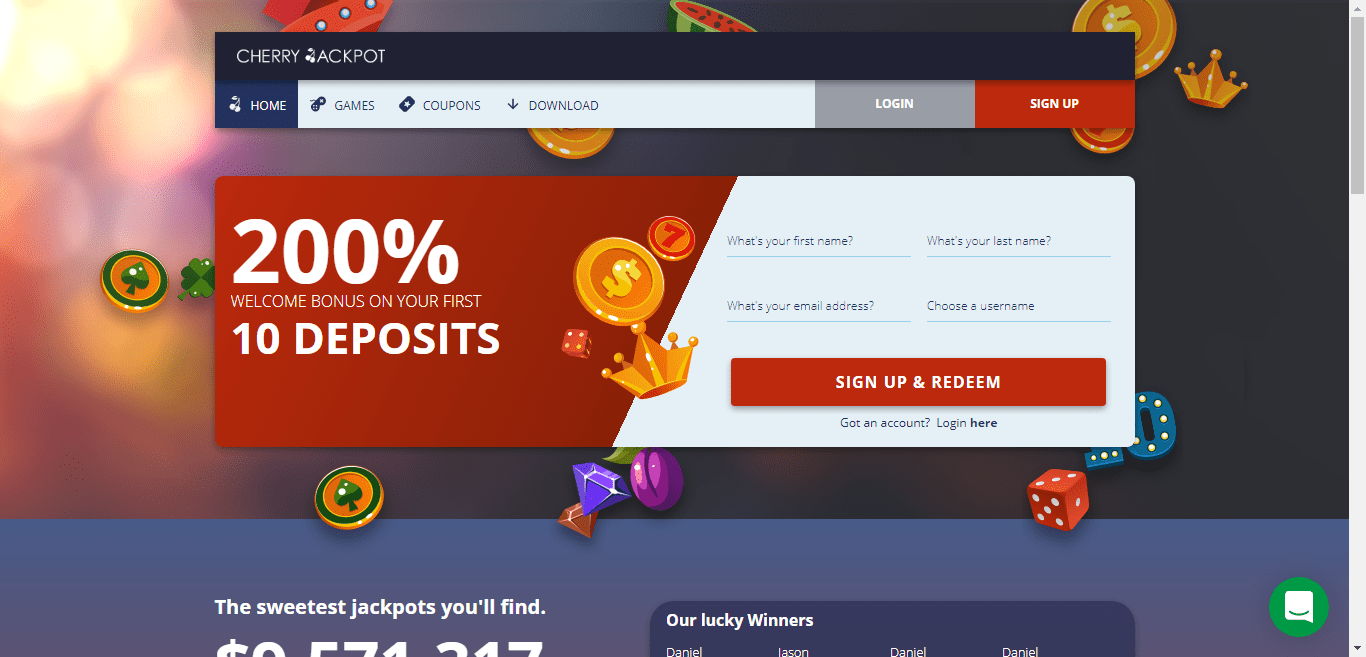 Cherry Jackpot No Deposit Bonus Codes 2019