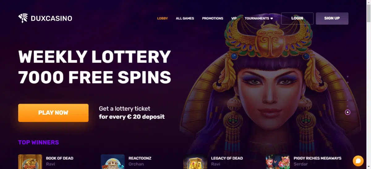 Dux Casino Promo Code