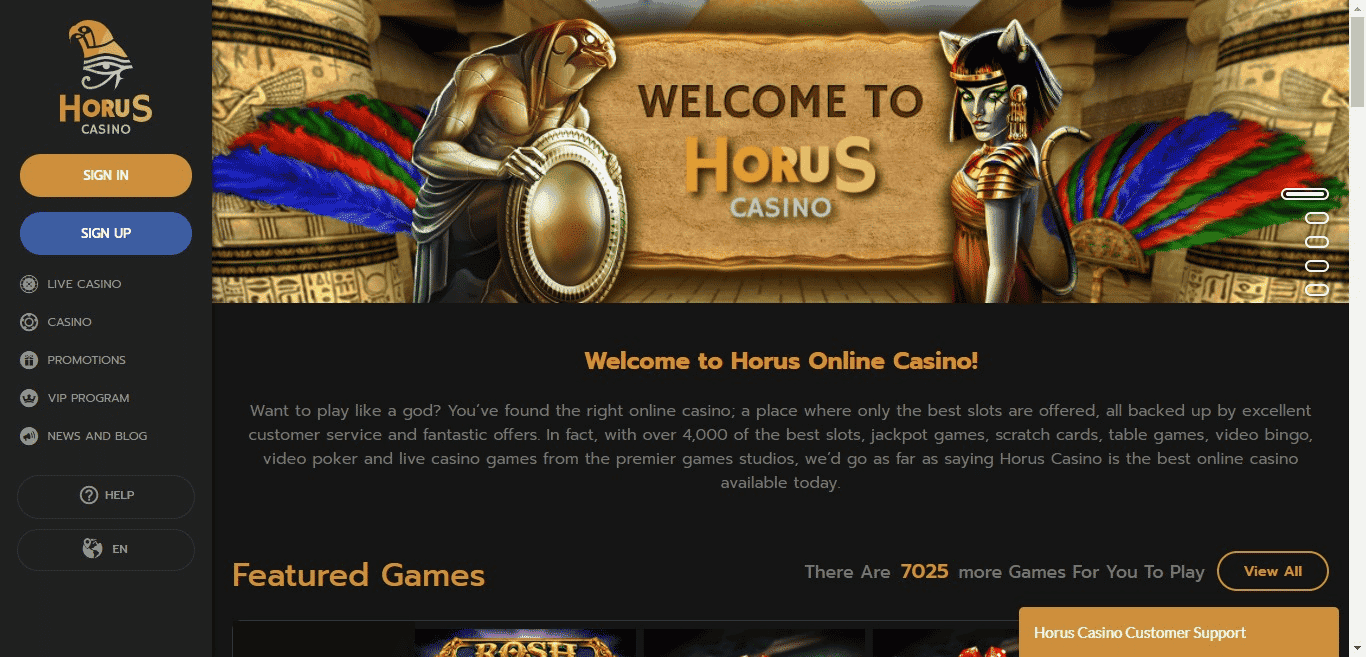 You are currently viewing Horus Casino Bonus Codes – HorusCasino.com Free Spins December 2021