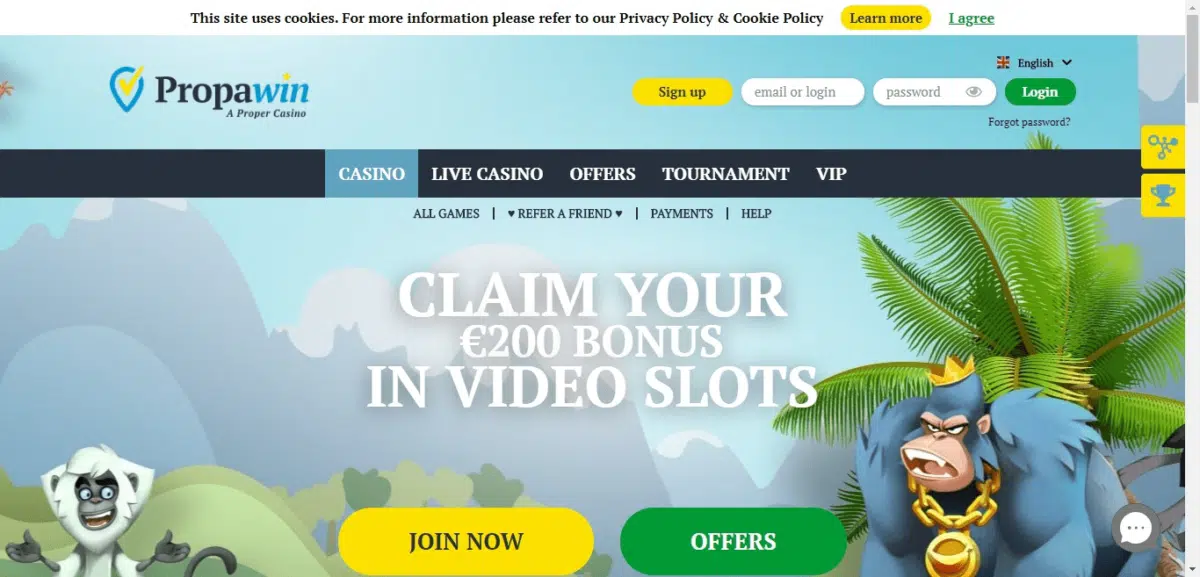 PropaWin Casino Free Bonus