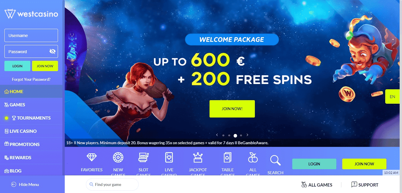 You are currently viewing West Casino Promo Codes – WestCasino.com Free Spins December 2021