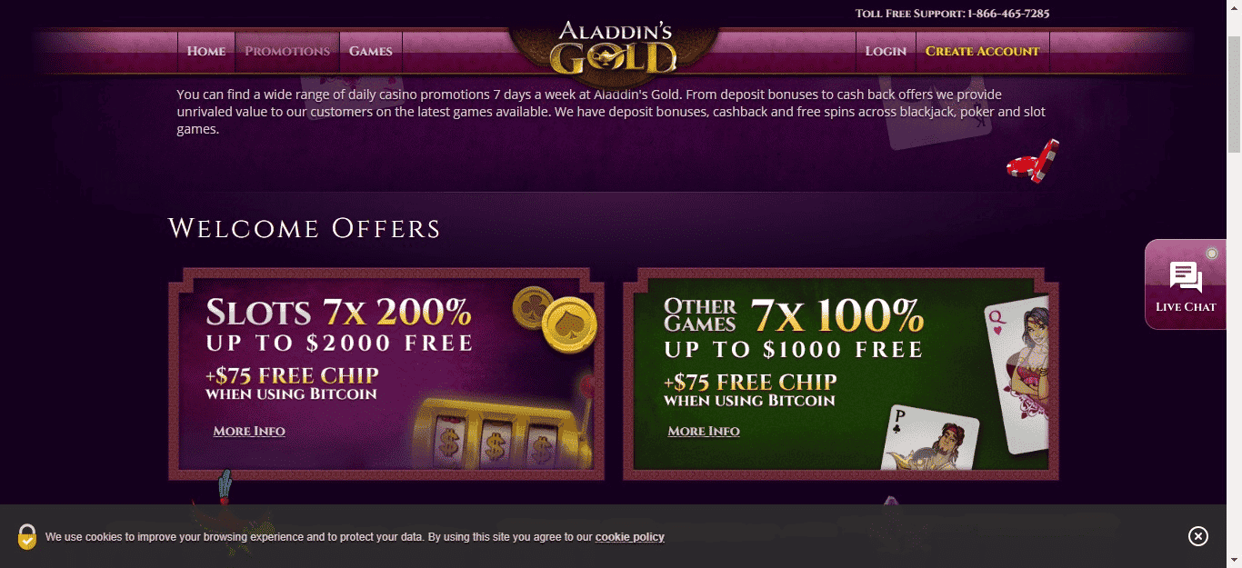 Aladdins Gold Casino Promo Codes Free Spins 2022