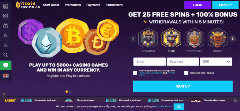 bitcoin casino promo code