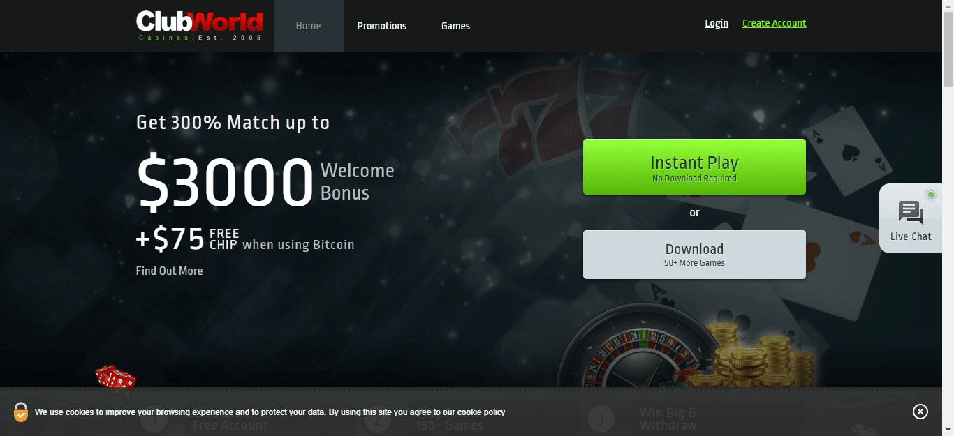 Club World Casino Bonus Codes 2021