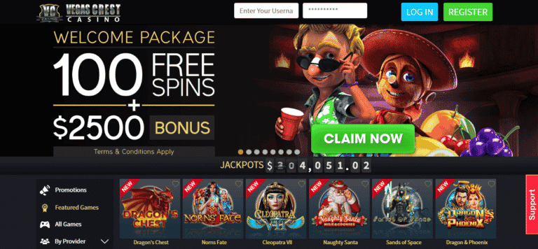 Read more about the article Vegas Crest Casino Promo Codes – Vegascrestcasino.ag Free Spins Bonus – May 2022