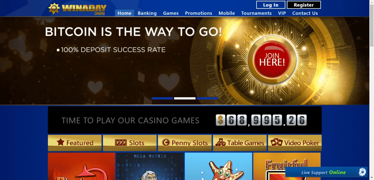 Winaday Casino No Deposit Bonus