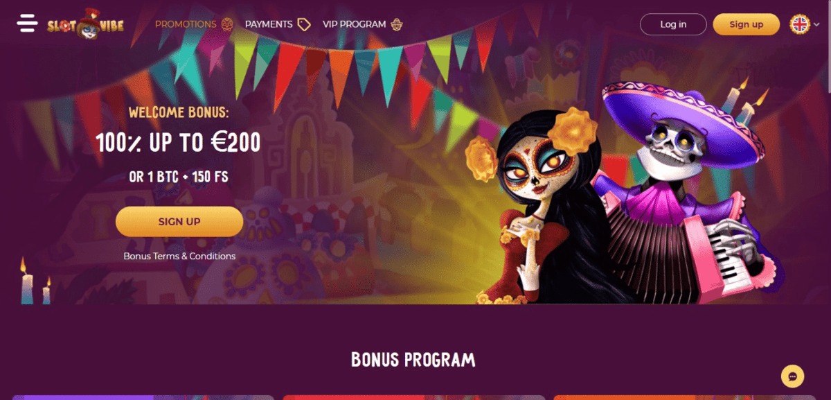 SlotVibe Free Spins Code