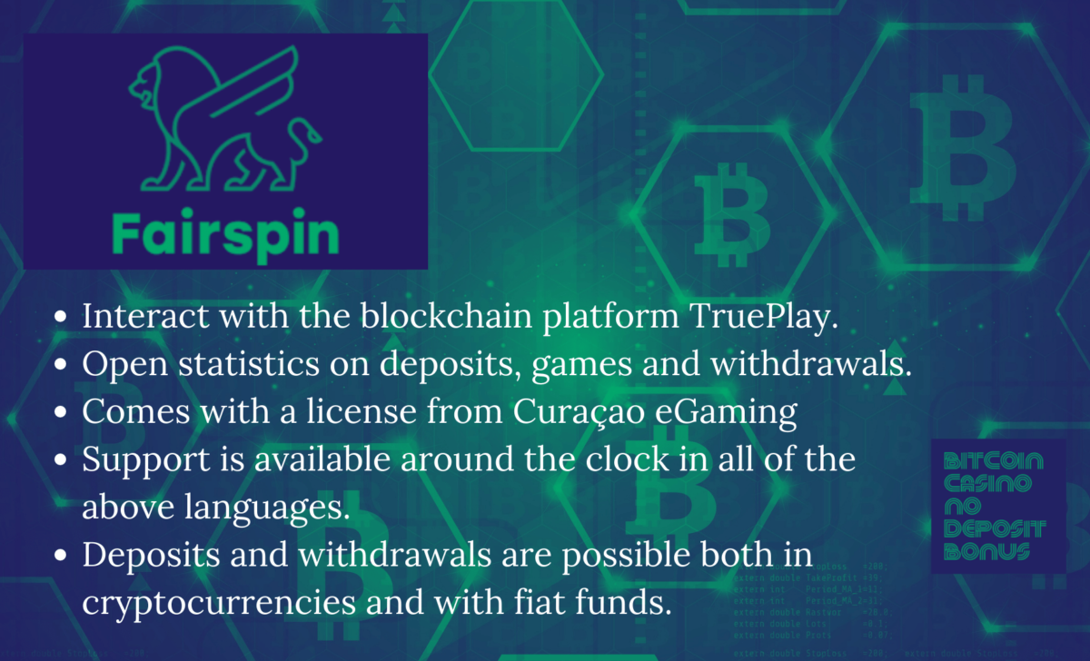 Cryptocurrency Casino Fairspin.io: Promos, Review And Rating