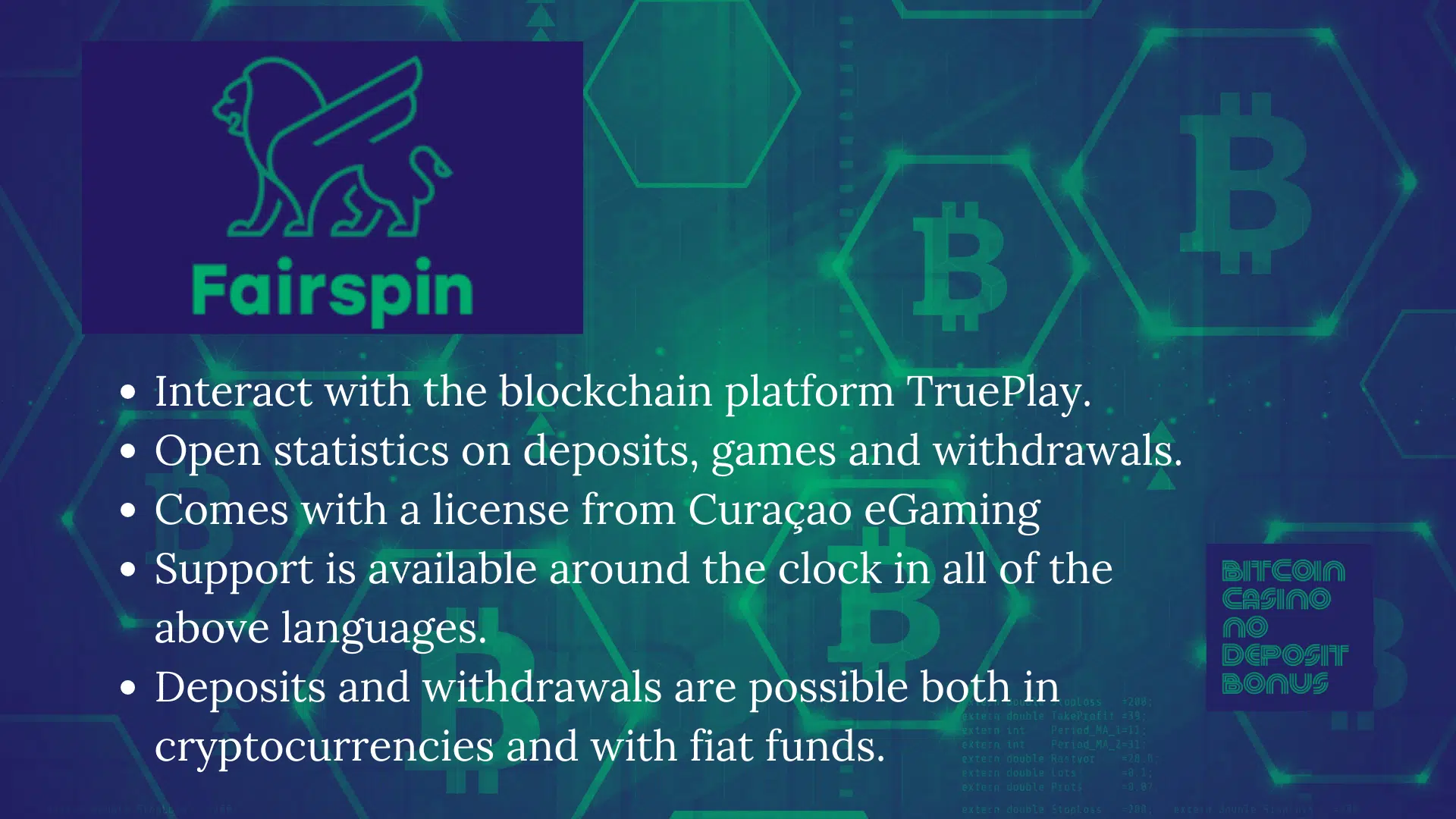 You are currently viewing Cryptocurrency Casino Fairspin.io: Promos, Review And Rating