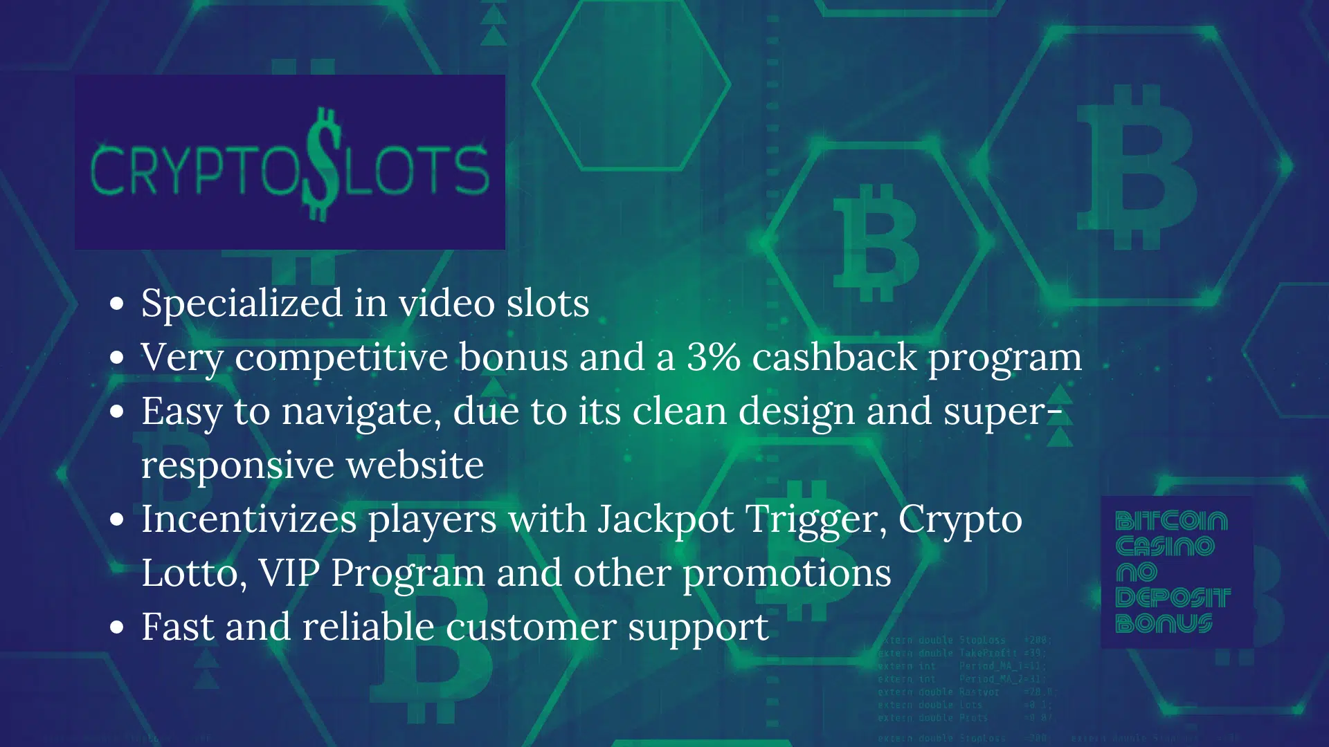 You are currently viewing Crypto Slots Promo Codes – CryptoSlots.com Free Spins Bonus